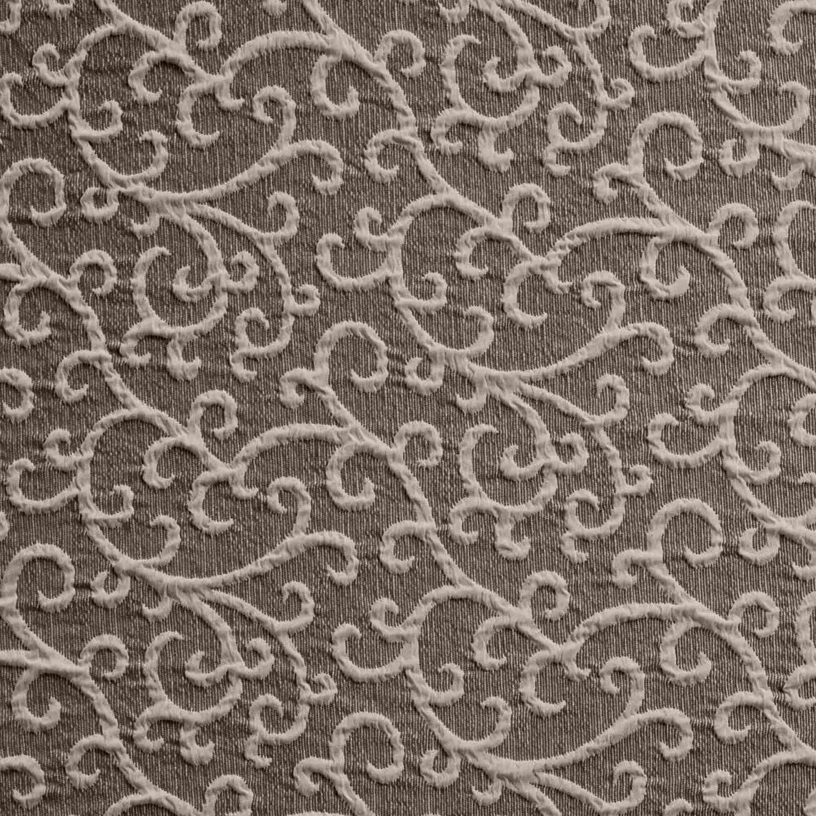 Brown Arabesco Sofa 3 Seater Slipcover, Jacquard 3D Collection