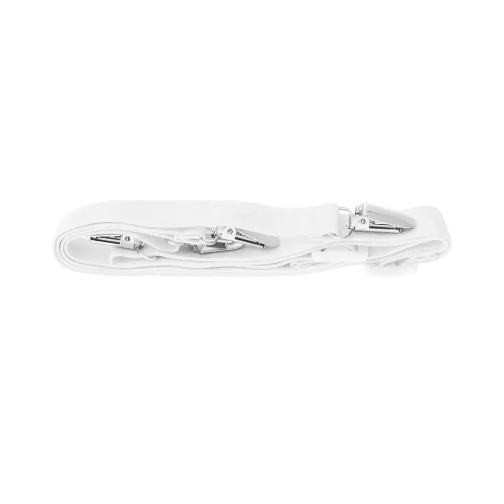 White Elastic Strap with Alligator Clip - Set of 2 pcs. - Mamma Mia Covers LLC White Elastic Strap with Alligator Clip - Set of 2 pcs.