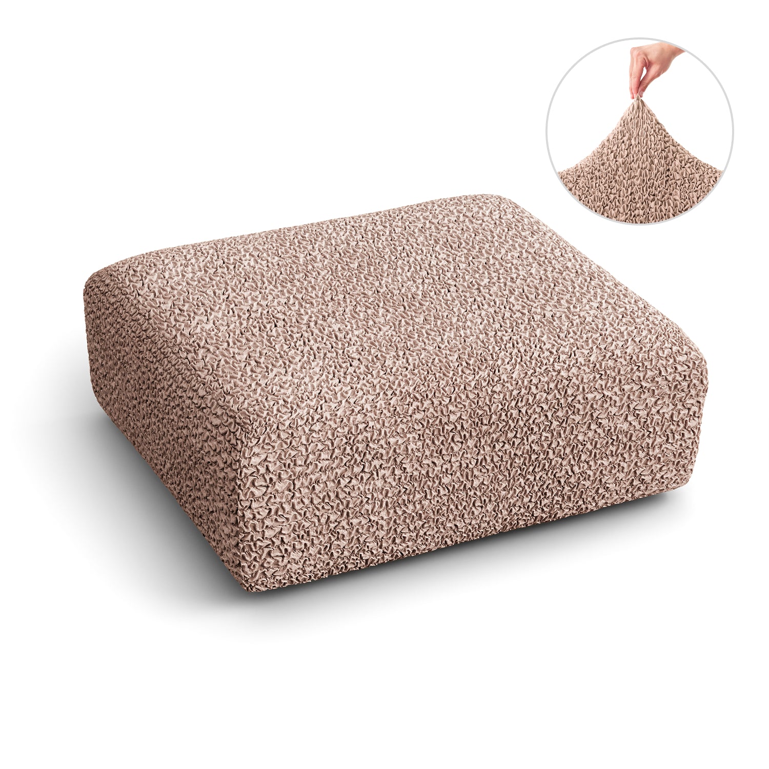 Blush Taupe Seat Cushion Cover, Microfibra Collection