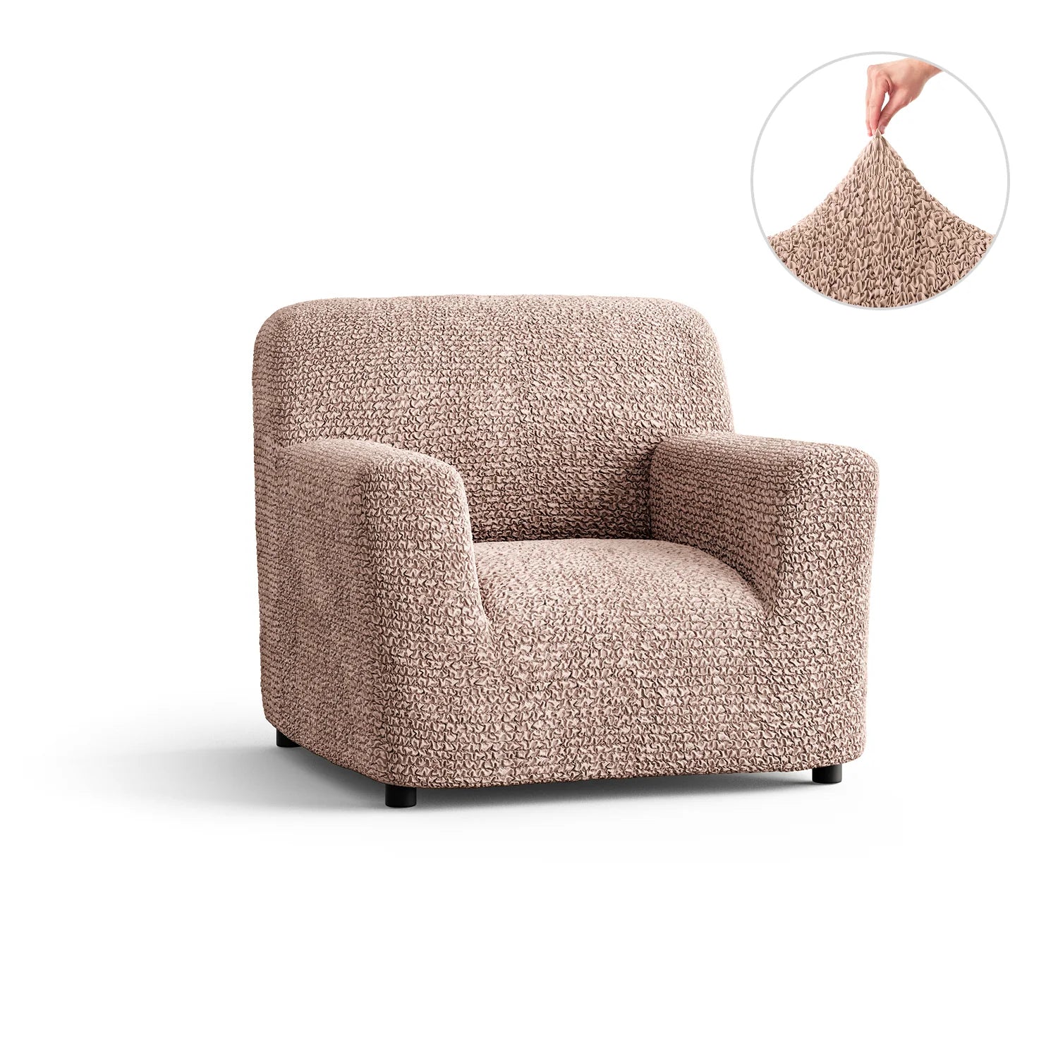 Blush Taupe Armchair Slipcover, Microfibra Collection