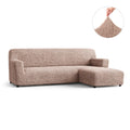 Blush Taupe L-Shaped Sofa Slipcover (Right Chaise), Microfibra Collection