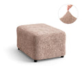 Blush Taupe Ottoman Slipcover (Medium), Microfibra Collection