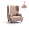 Blush Taupe Wingback Chair Slipcover, Microfibra Collection