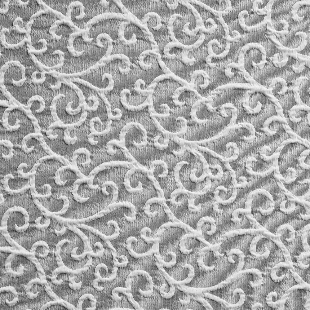 Grey Arabesco Armchair Slipcover, Jacquard 3D Collection