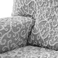 Grey Arabesco 2 Seater Recliner Slipcover, Jacquard 3D Collection