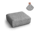 Grey Arabesco Seat Cushion Cover, Jacquard 3D Collection