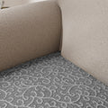 Grey Arabesco Seat Cushion Cover, Jacquard 3D Collection