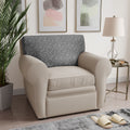 Grey Arabesco Seat Cushion Cover, Jacquard 3D Collection