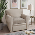 Beige Arabesco Seat Cushion Cover, Jacquard 3D Collection