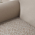 Beige Arabesco Seat Cushion Cover, Jacquard 3D Collection
