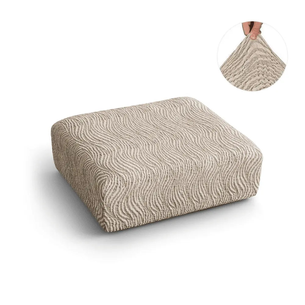 Beige Vento Seat Cushion Cover, Jacquard 3D Collection
