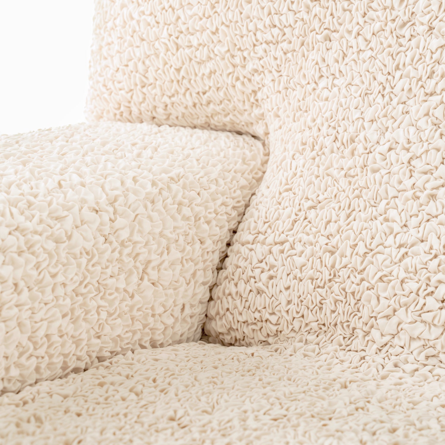 Cream Wingback Chair Slipcover, Microfibra Collection