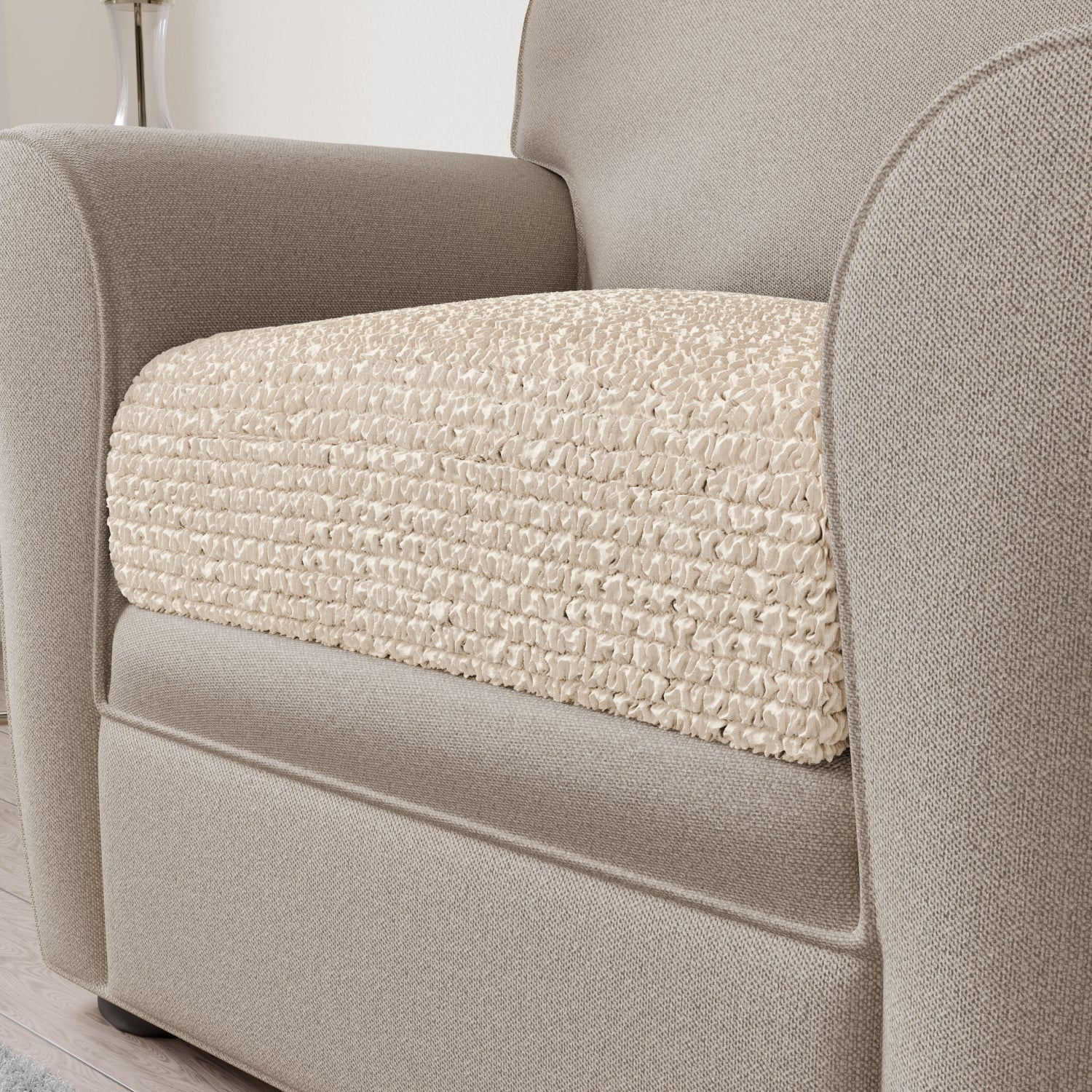 Cream Seat Cushion Cover, Microfibra Collection