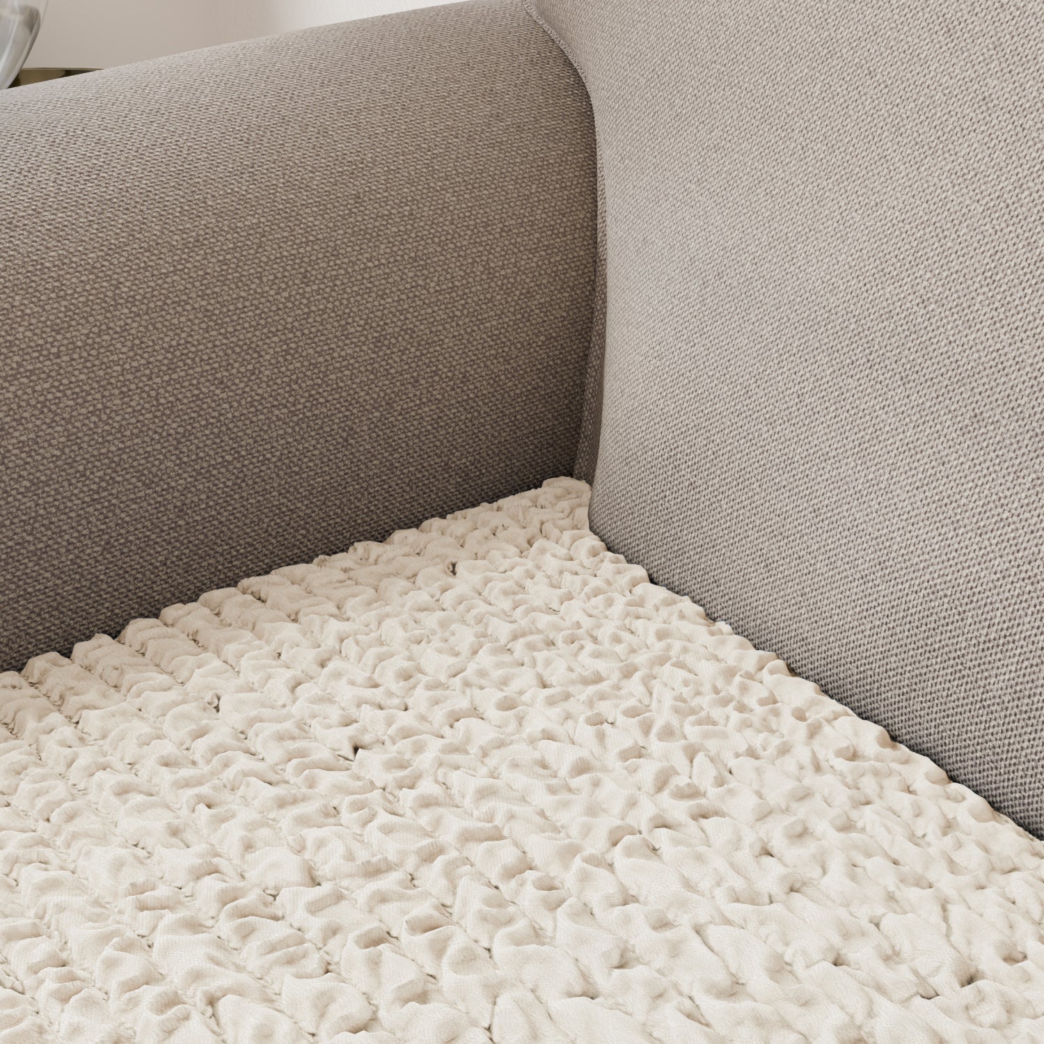 Cream Seat Cushion Cover, Microfibra Collection