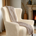 Cream Wingback Chair Slipcover, Microfibra Collection
