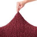 Burgundy L-Shaped Sofa Slipcover (Left Chaise), Microfibra Collection