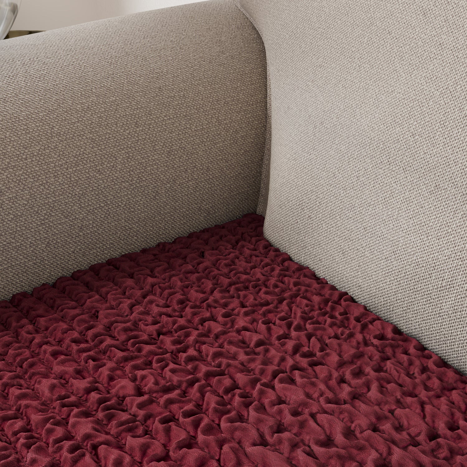 Burgundy Seat Cushion Cover, Microfibra Collection