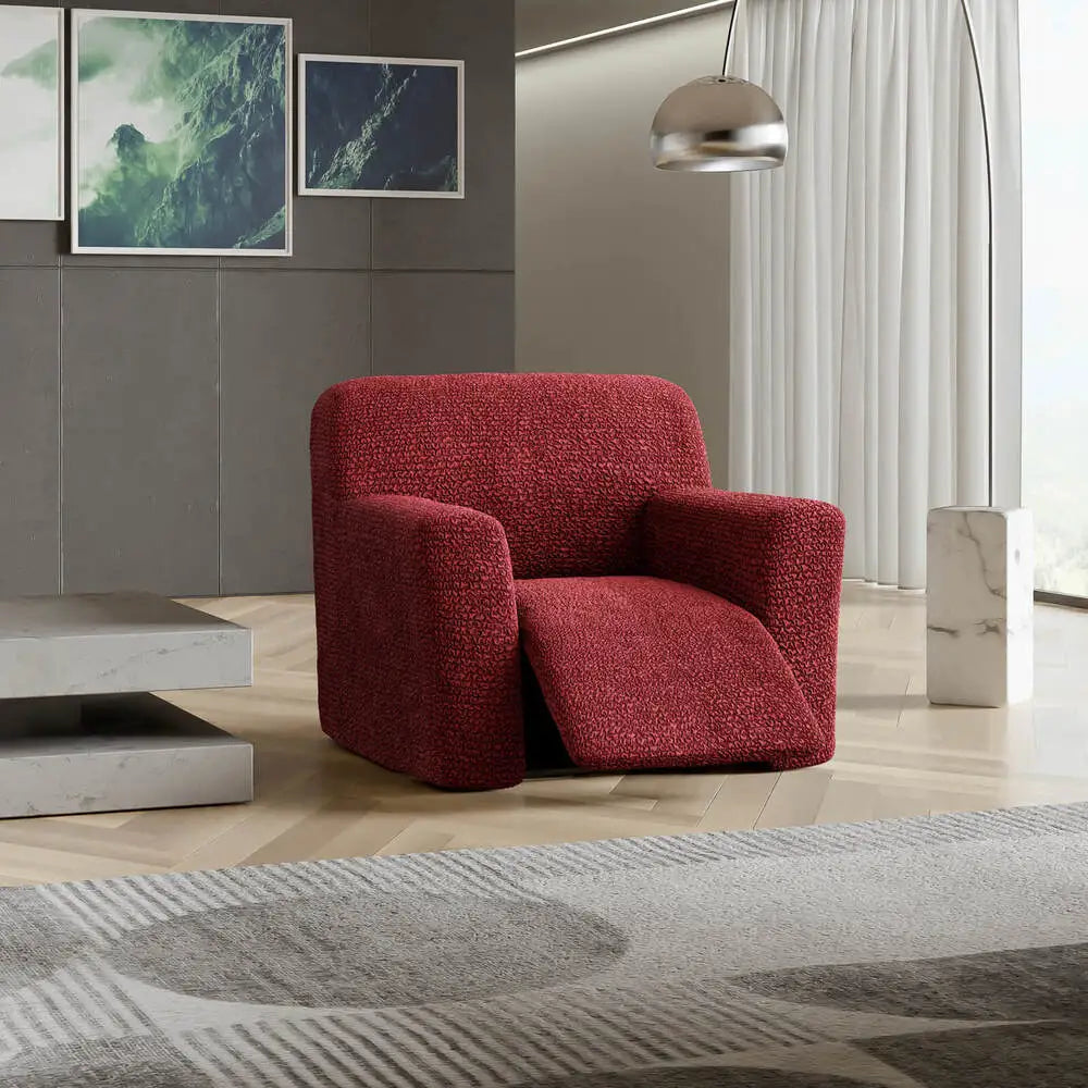 Burgundy Recliner Slipcover, Microfibra Collection