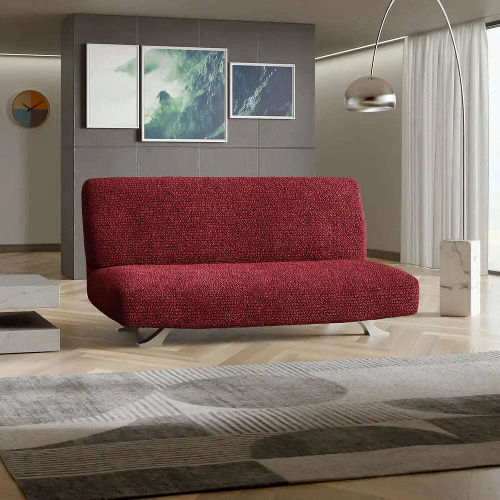 Burgundy Futon Slipcover, Microfibra Collection