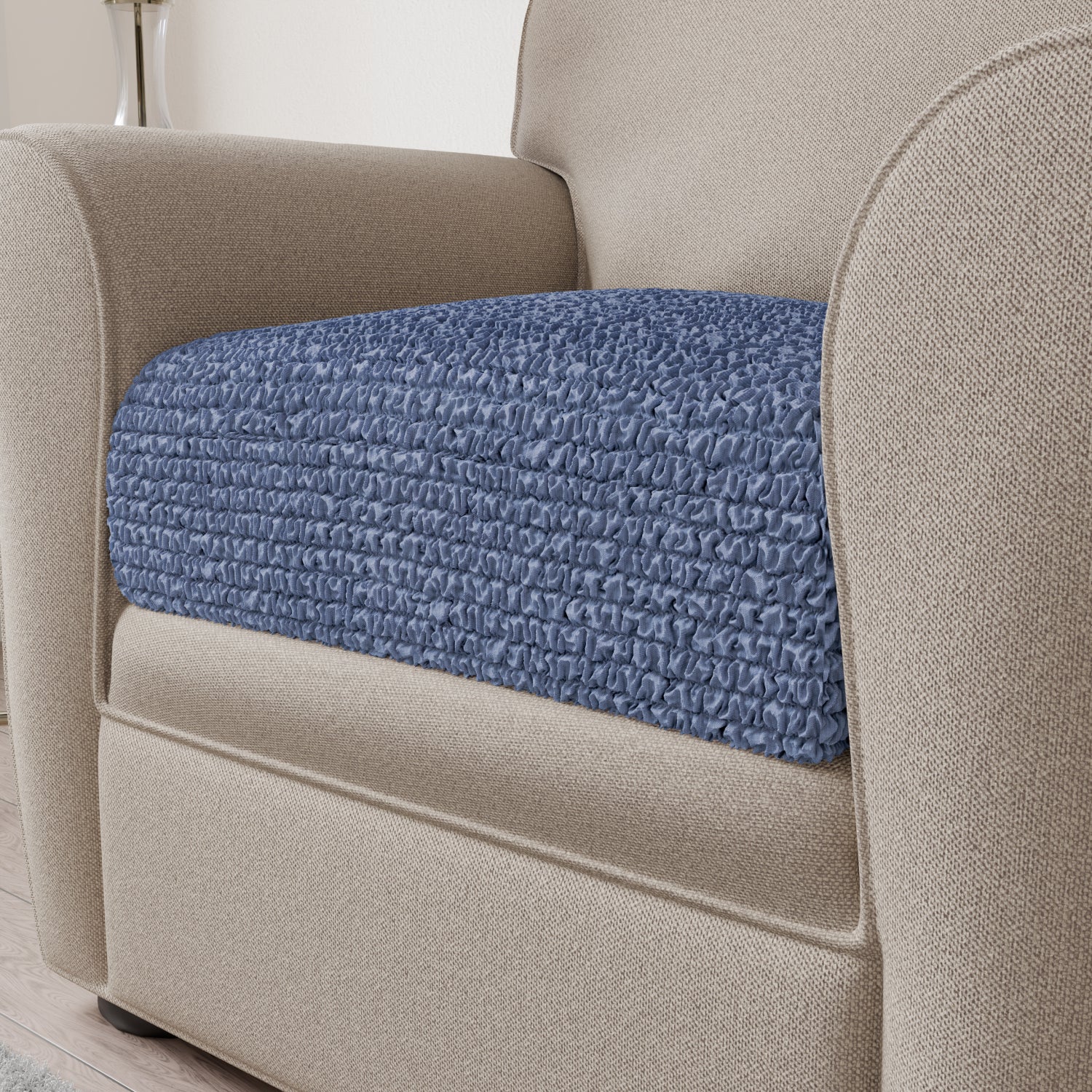 Blue Seat Cushion Cover, Microfibra Collection