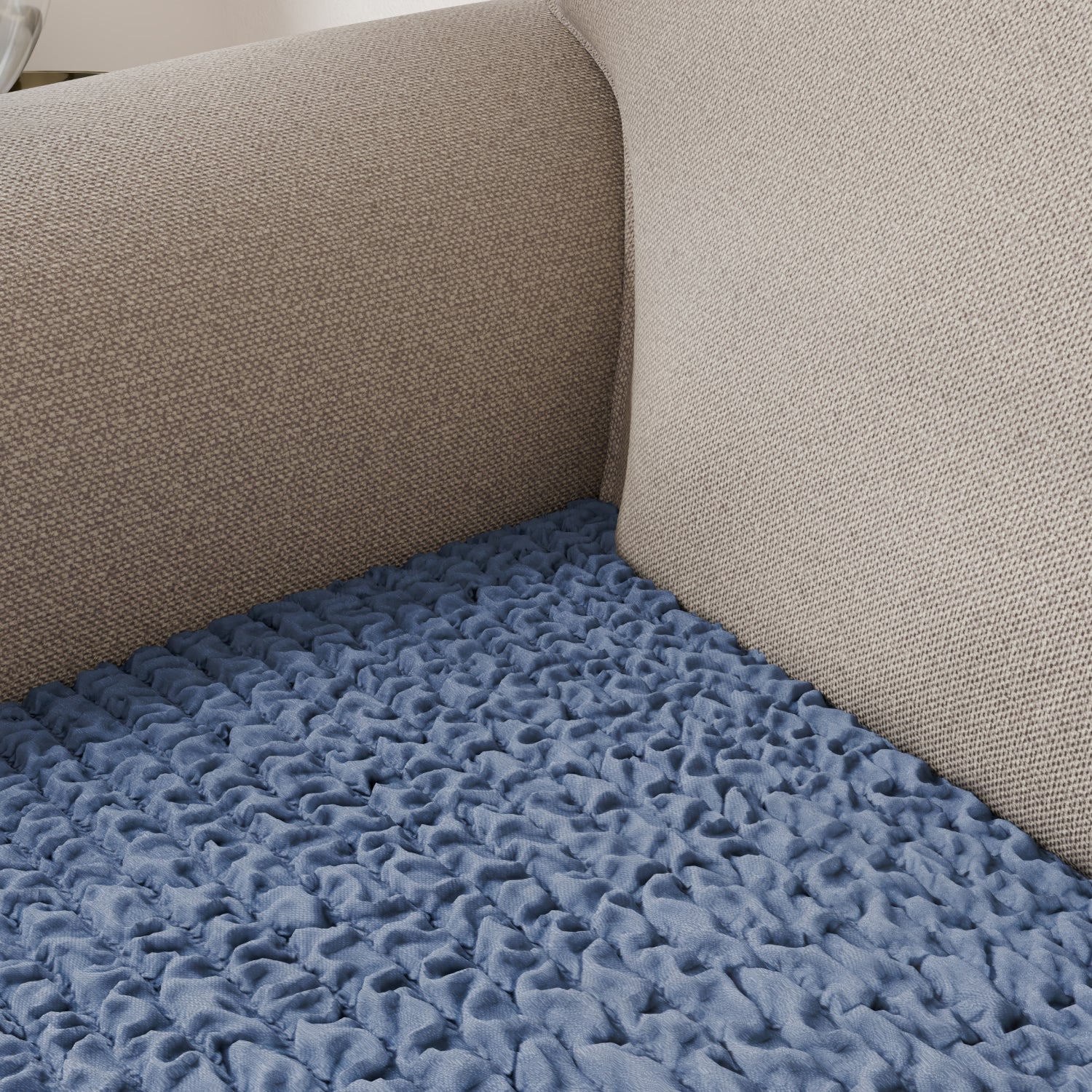 Blue Seat Cushion Cover, Microfibra Collection