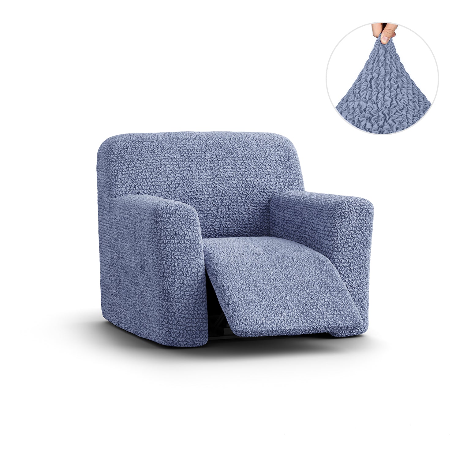 Blue Recliner Slipcover, Microfibra Collection