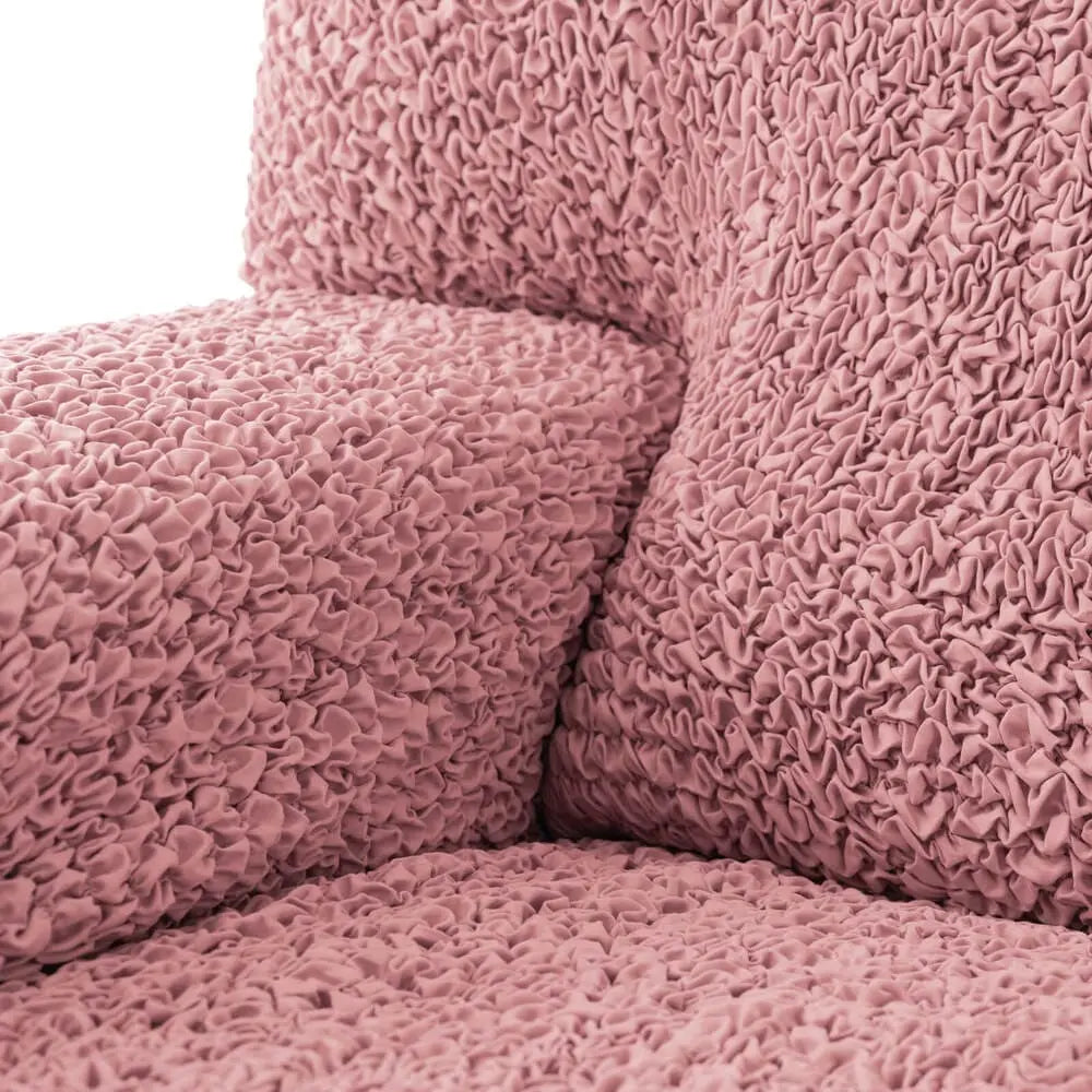 Coral Pink Loveseat 2 Seater Slipcover, Microfibra Collection