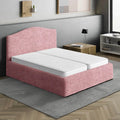 Coral Pink Bed Headboard & Frame Slipcover (Full/Queen), Microfibra Collection