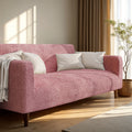 Coral Pink Loveseat 2 Seater Slipcover, Microfibra Collection