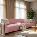 Coral Pink Sofa 4 Seater Slipcover, Microfibra Collection