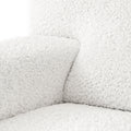 Crisp White L-Shaped Sofa Slipcover (Left Chaise), Microfibra Collection