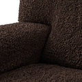 Dark Brown L-Shaped Sofa Slipcover (Left Chaise), Microfibra Collection