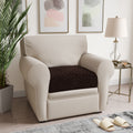 Dark Brown Seat Cushion Cover, Microfibra Collection