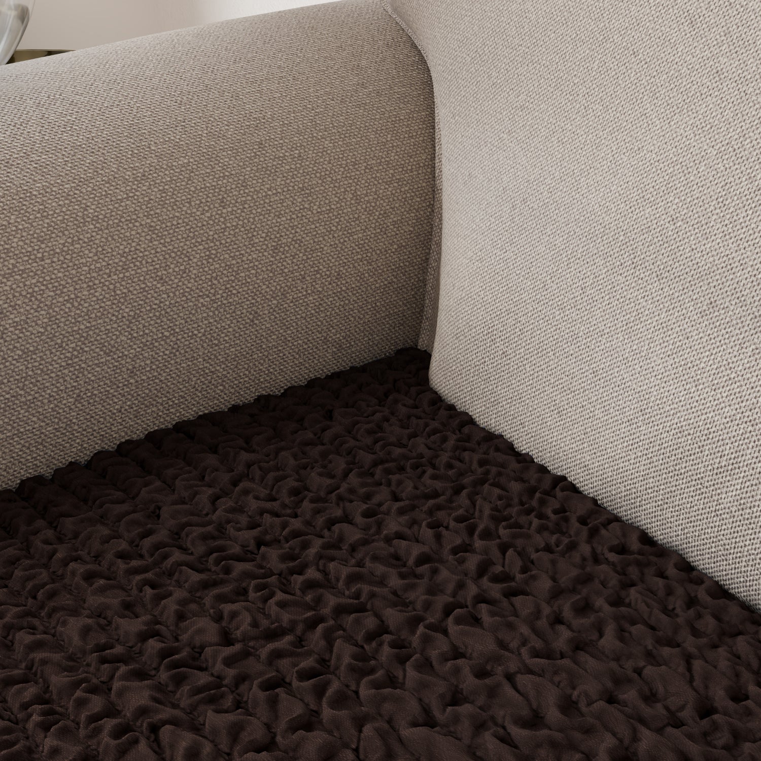 Dark Brown Seat Cushion Cover, Microfibra Collection