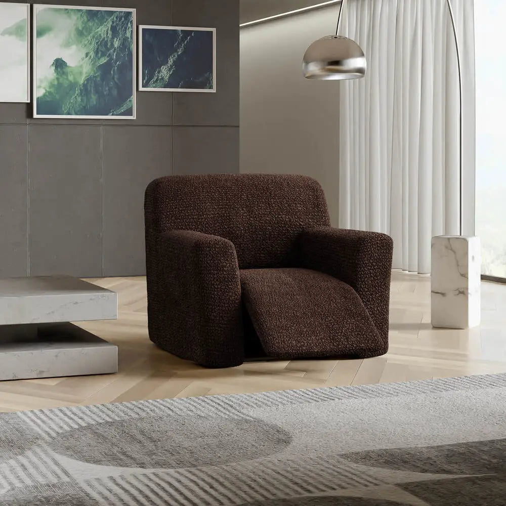 Dark Brown Recliner Slipcover, Microfibra Collection