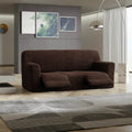 Dark Brown 3 Seater Recliner Slipcover, Microfibra Collection