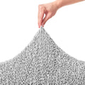 Light Grey Corner Sofa Slipcover, Microfibra Collection