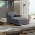 Dark Grey Chaise Lounge Slipcover, Microfibra Collection