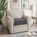 Dark Grey Seat Cushion Cover, Microfibra Collection