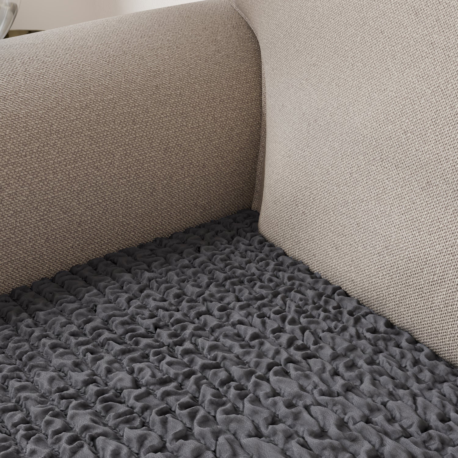 Dark Grey Seat Cushion Cover, Microfibra Collection