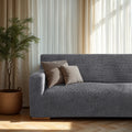 Dark Grey Loveseat 2 Seater Slipcover, Microfibra Collection