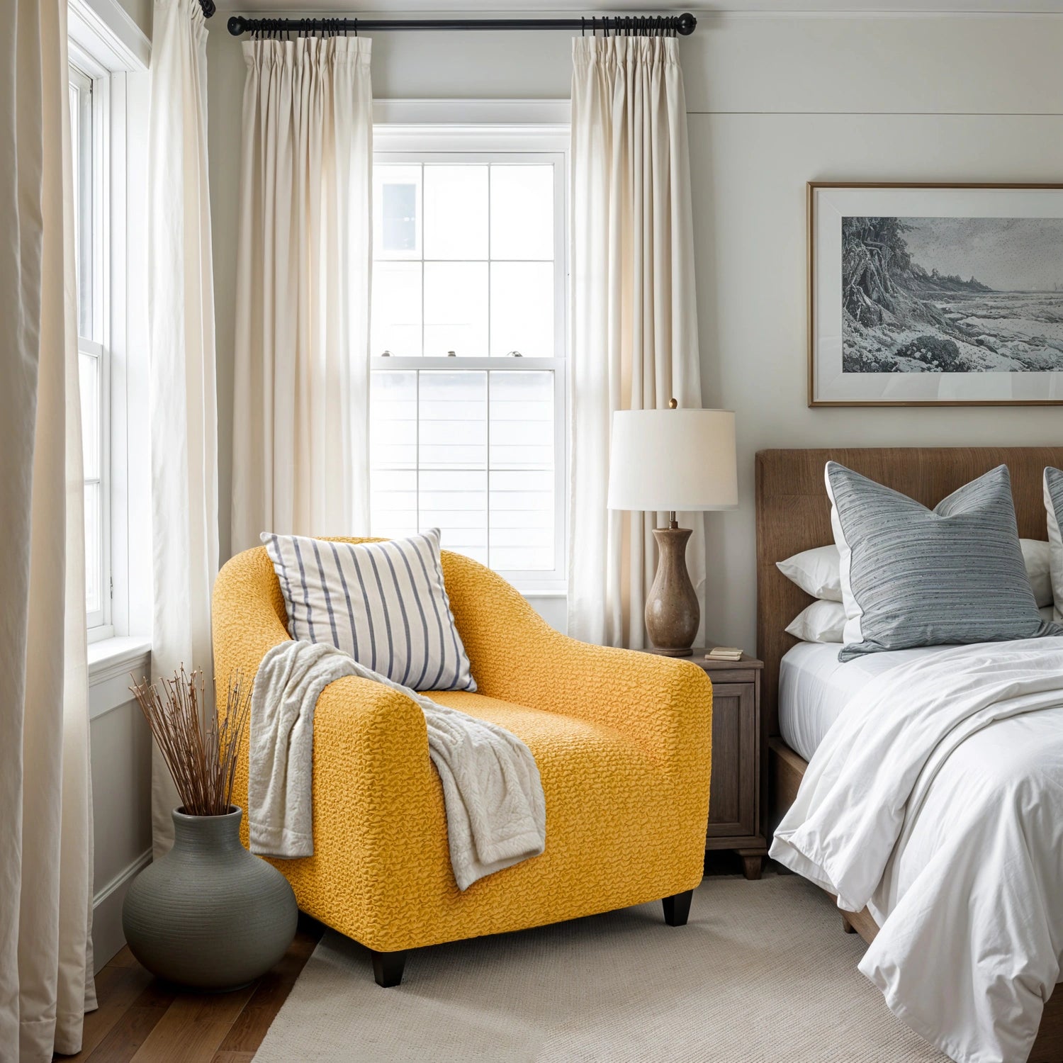 Mango Barrel Chair Slipcover, Microfibra Collection