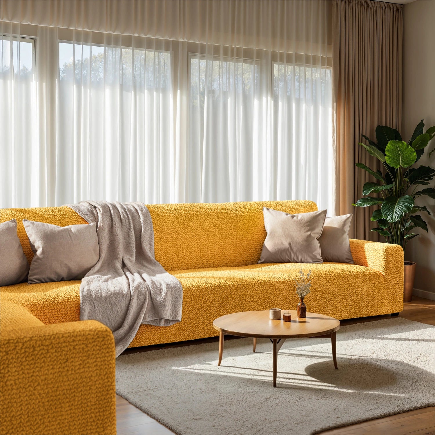 Mango Corner Sofa Slipcover, Microfibra Collection