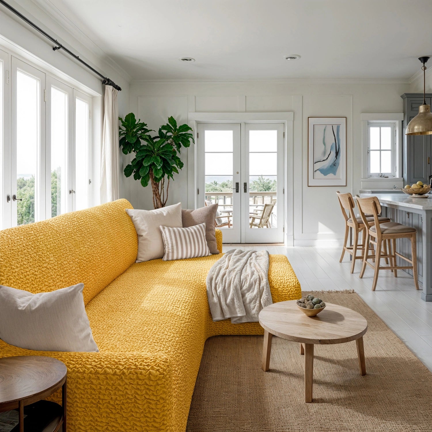 Mango L-Shaped Sofa Slipcover (Right Chaise), Microfibra Collection
