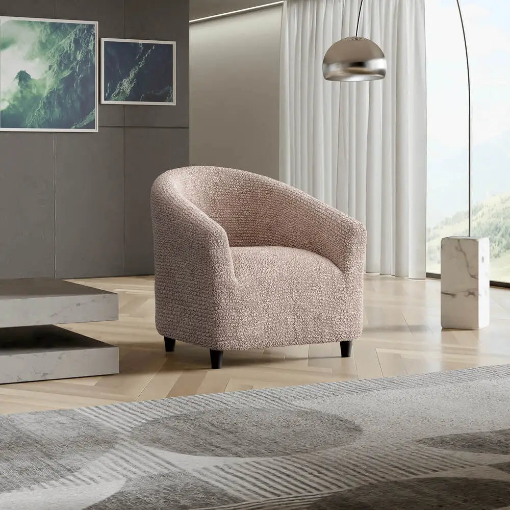 Cipria Barrel Chair Slipcover, Microfibra Collection