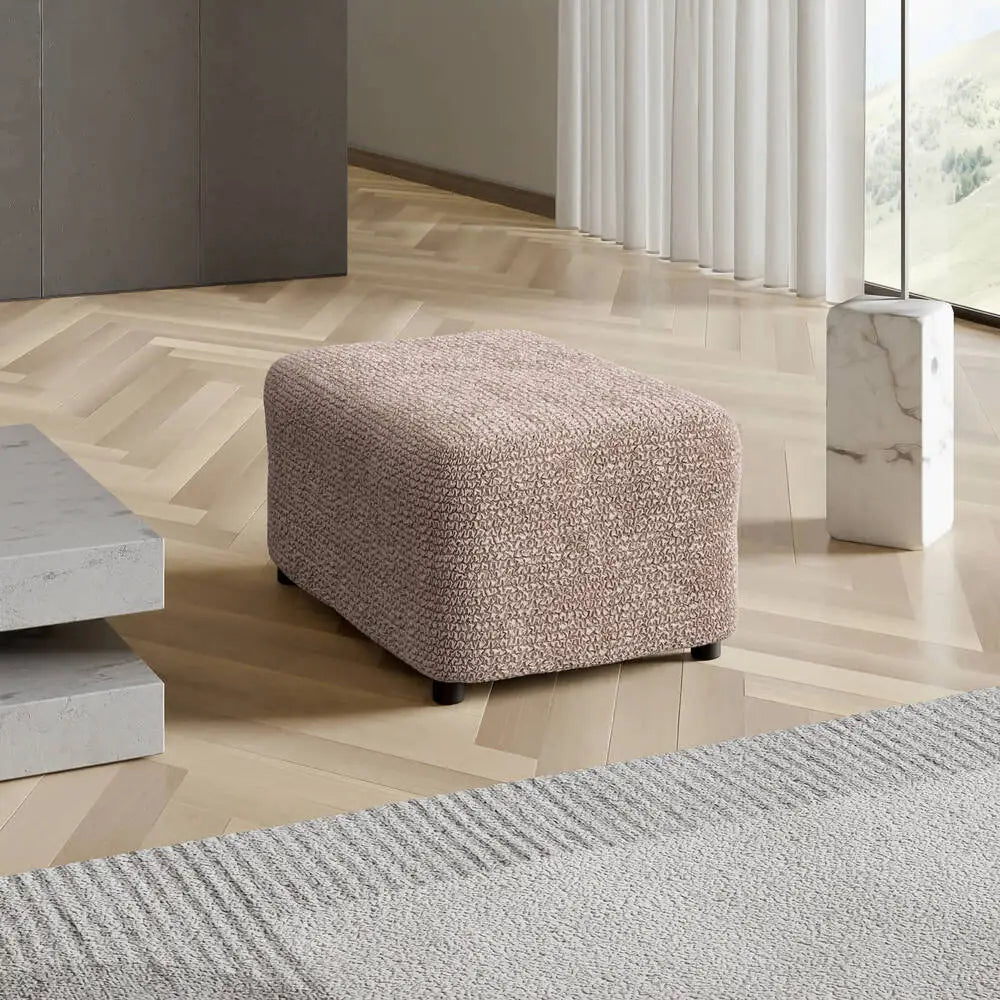 Cipria Ottoman Slipcover (Medium), Microfibra Collection