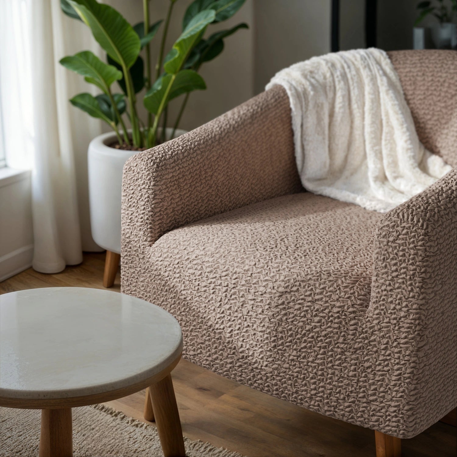 Marsala Barrel Chair Slipcover, Microfibra Collection