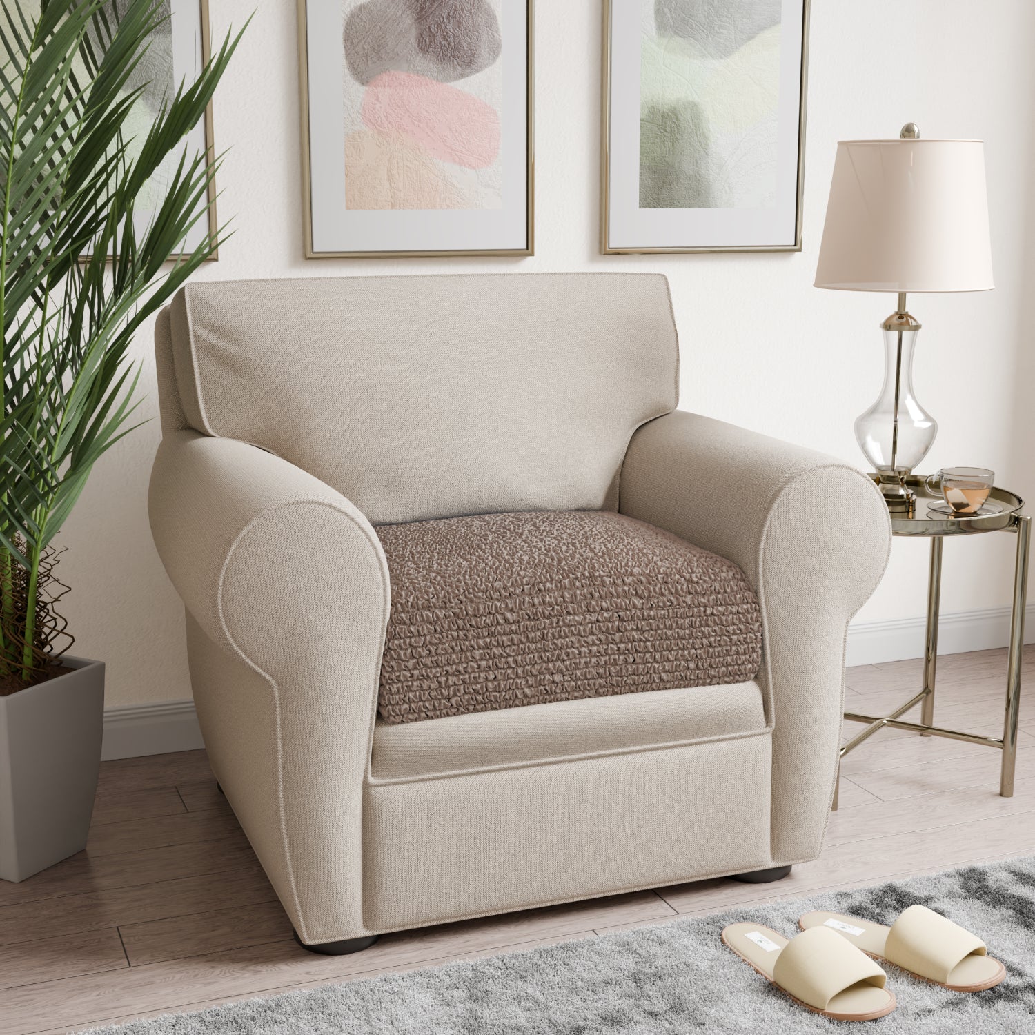 Marsala Seat Cushion Cover, Microfibra Collection