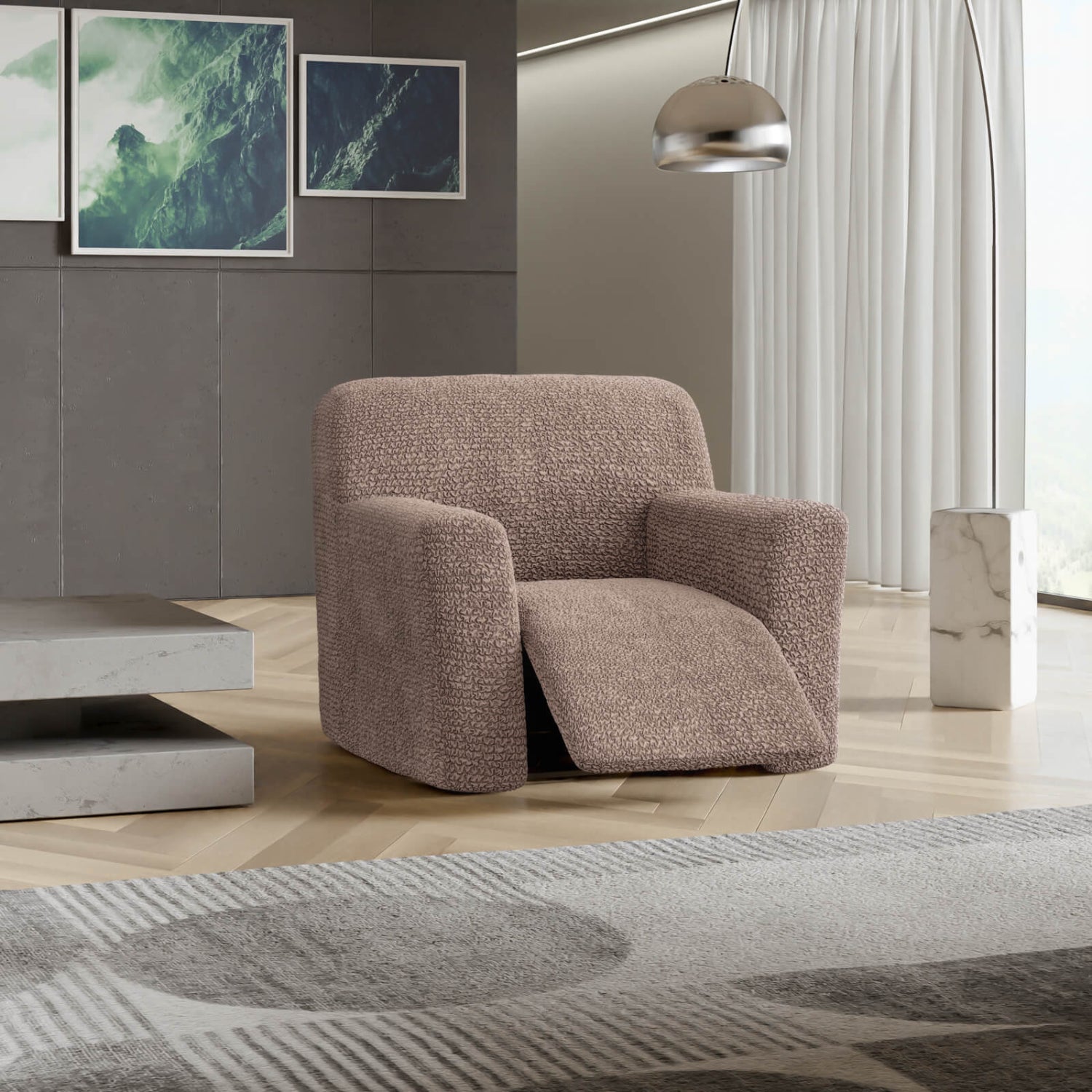 Marsala Recliner Slipcover, Microfibra Collection