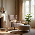 Marsala Wingback Chair Slipcover, Microfibra Collection